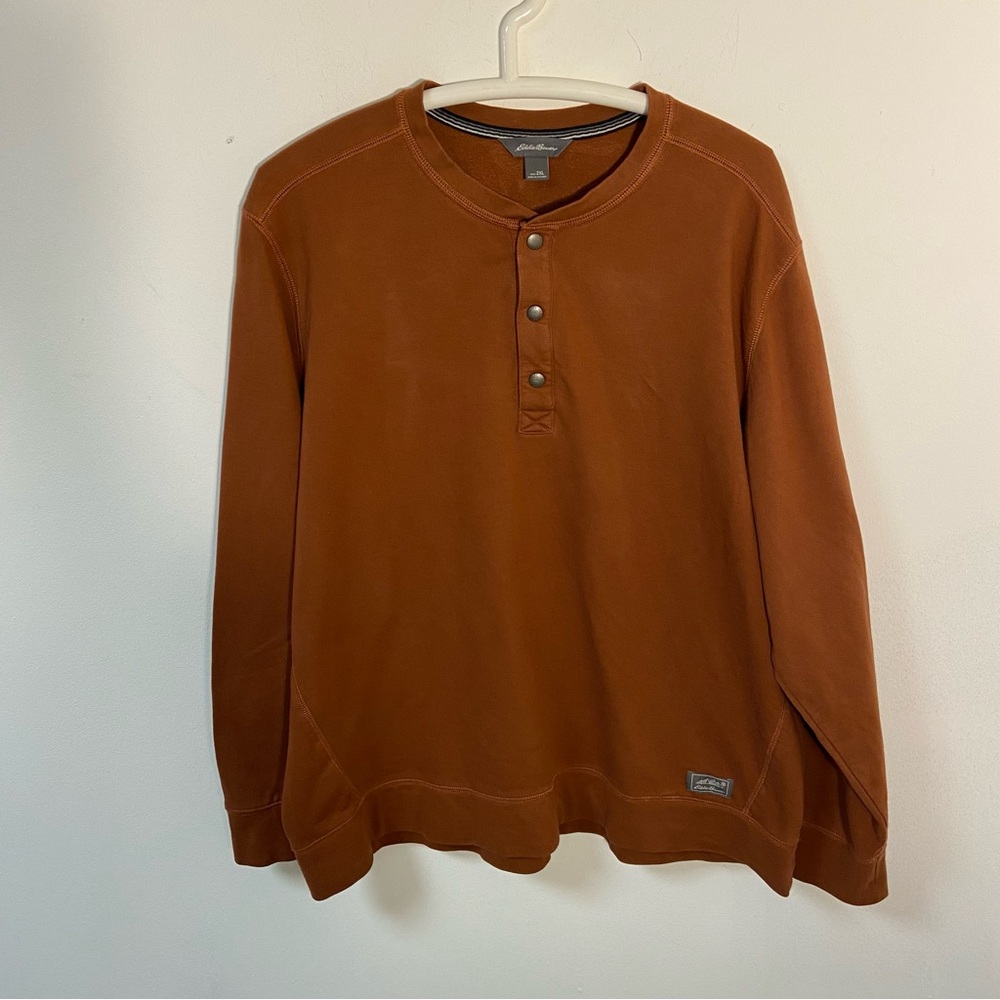Eddie Bauer Mens Shirt Henley Cotton Blend 2XL